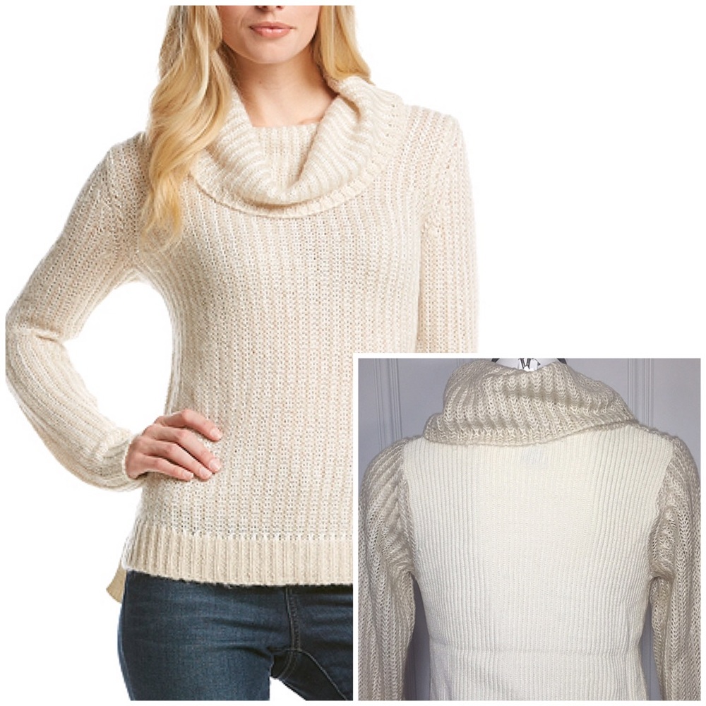 DKNY Almond Cream Turtleneck Sweater